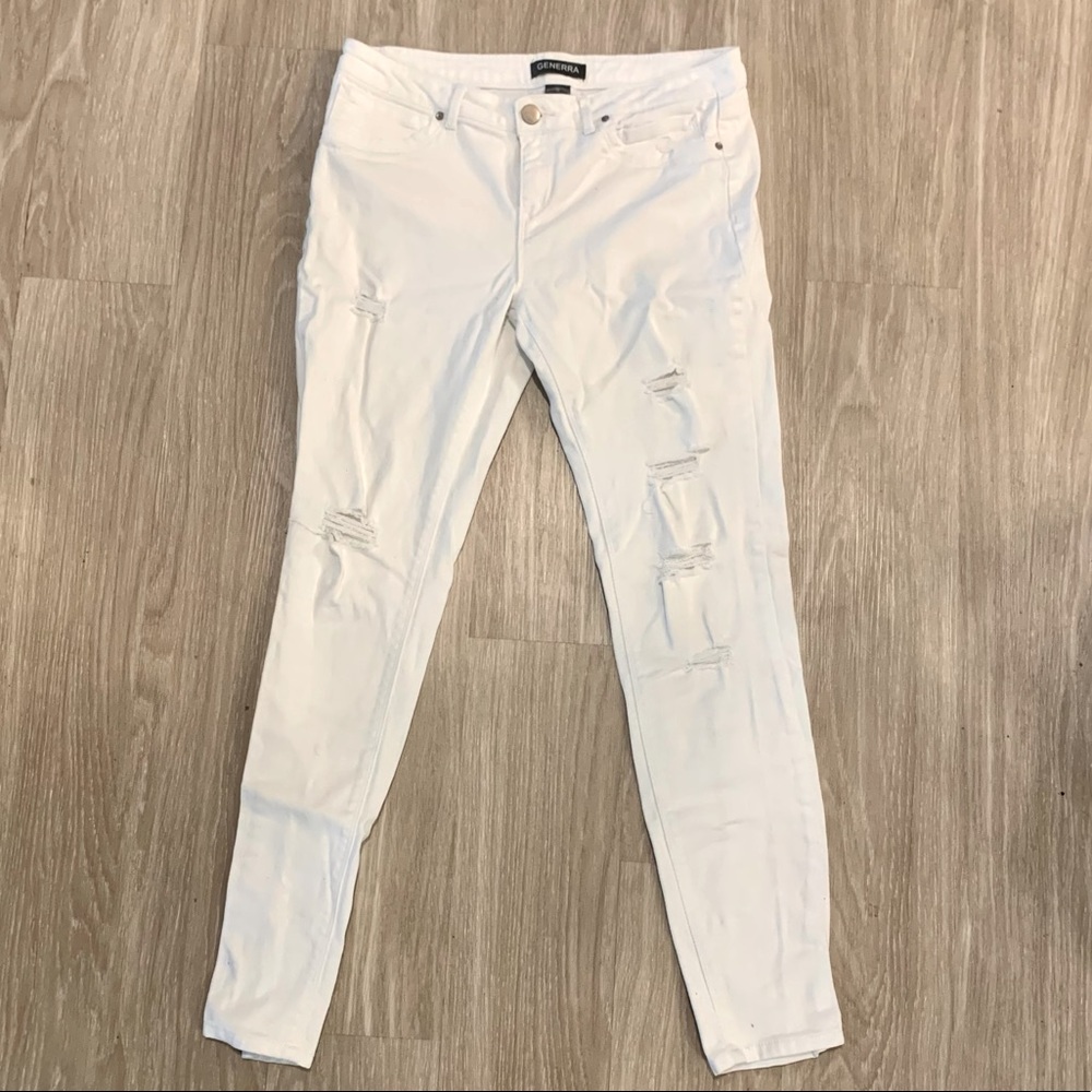 GUC white distressed skinny jeans - 11